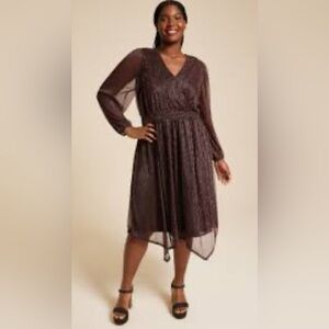 plus size brown wrap dress Jianna Peated Maxi Dress Brown | Wedding Guest Dress main image 0